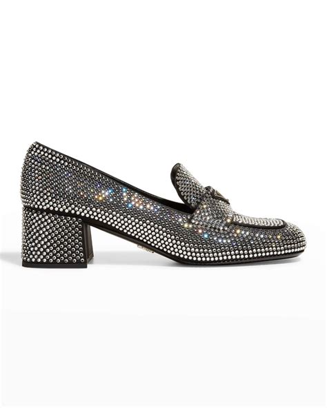 prada crystal loafers